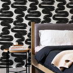 Tempaper x Bobby Berk White & Black Wiggle Room Removable Peel and Stick - Image 5