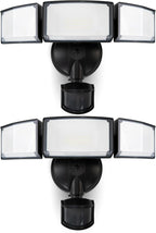 LUTEC 2 Pack 72W 7500LM LED Security Lights Motion Sensor Light Outdoor by LUTEC