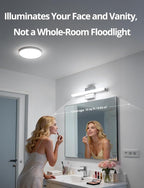 Combuh Modern Bathroom Light Fixtures Over Mirror, 16 Inch IP44 9W Chrome - Image 7