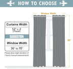 ChrisDowa Room Darkening Curtains 90 Inches Long 2 Panels Set - Image 5