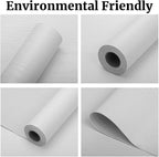 White Wood Wallpaper PVC, 17.5x100 Inch Self-Adhesive Wallpaper, Waterproof - Image 6