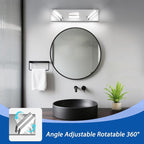 IZORRO LED Modern Bathroom Lights Fixtures, Chrome Acrylic Wall Lighting - Image 2