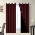 Yakamok 2 Thick Layers Completely Blackout Curtain Panels, Noise Reducing Drapes by Yakamok