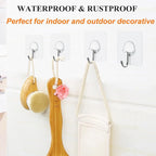 FOTYRIG Clear Adhesive Hooks 180° Rotatable Transparent Sticky Hooks, Heavy - Image 5