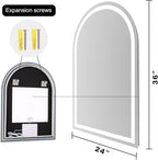 Arched LED Bathroom Mirrors - Image 9