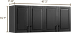 ChooChoo Laundry Room Cabinets, 4 Doors Wall Mounted Storage Cabinet, Kitchen - Image 3