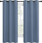NICETOWN Short Curtains for Kitchen, Thermal Insulated Solid Grommet Blackout - Image 2