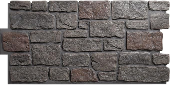 EverStone Cobblestone Faux Stone Panel, Earth Color by EkenaMillwork