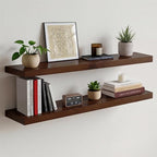 Homeforia Walnut 36 inch Floating Shelf, High End Solid Real Wood 36inch Large by Homeforia