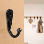 Black Wall Mounted Coat Hooks, Rustproof Metal Hooks - Image 5
