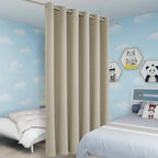 BONZER Room Divider Blackout Curtain Wide Room Darkening Total Privacy Wall - Image 5