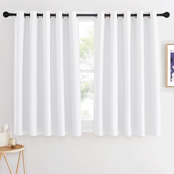 NICETOWN Room Darkening White Curtain by NICETOWN
