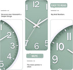 Wall Clocks Battery Operated 10 inch Modern Wall Clock, Silent Non Ticking Wall - Image 3