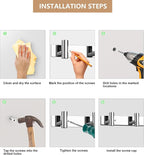 Wall Mounted Coat Rack-4 Hooks, Heavy Duty Stainless Steel Wall Hooks - Image 7
