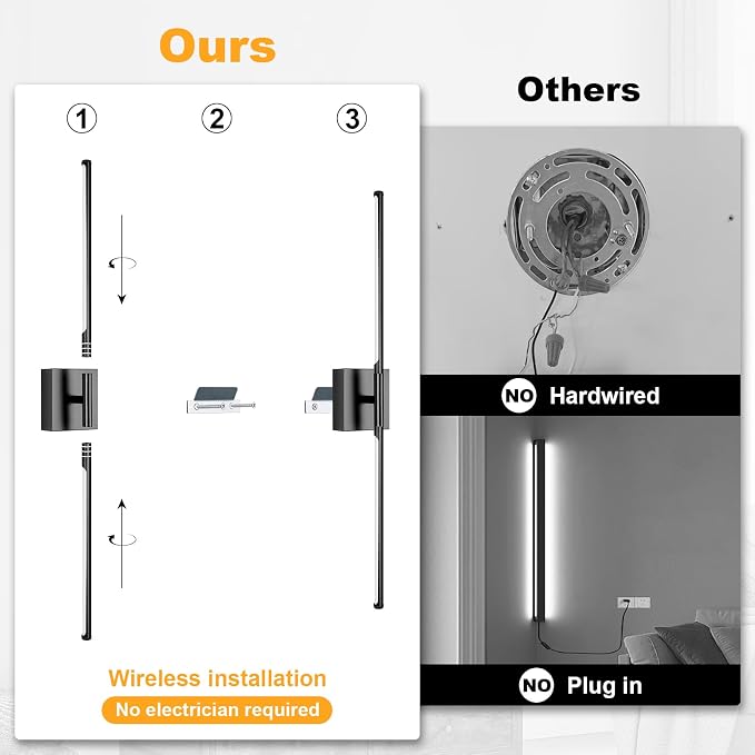 Battery Operated Wall Sconce Set of Two - Image 2