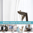 RYB HOME White Curtains 108 inches Long Room Darkening Room Seperating Divider - Image 3