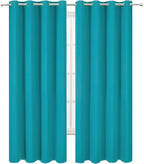 LEMOMO Blackout Curtains 52 x 90 Inch Long Teal Curtains Set of 2 Panels Room - Image 2