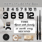 Mintime Modern Frameless DIY Wall Clock Large 3D Wall Watch Mirror Numbers - Image 7