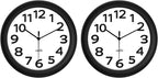 HIPPIH 2 Pack Silent Wall Clock, 10 Inch Non Ticking Quiet Digital Sweep by HIPPIH