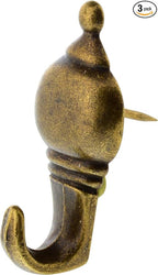 The Hillman Group 122212 Antique Push Pin Hanger Brass Plated by Hillman