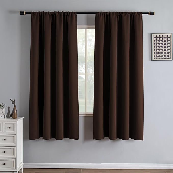 IGEMAEVE Blackout Curtains 72 Inch Length 2 Panels Set, Rod Pocket Energy by IGEMAEVE
