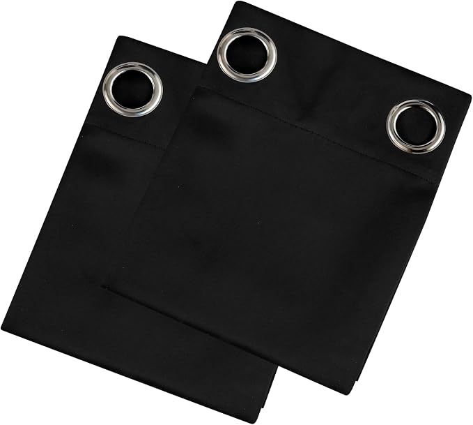 LEMOMO Blackout Curtains 52 x 120 Inch Long Black Curtains Set of 2 Panels Room - Image 9