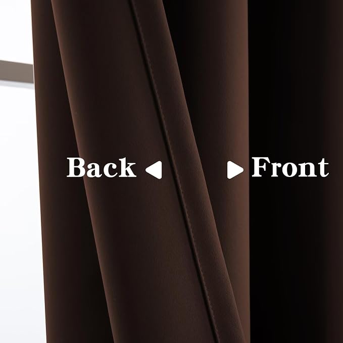 IGEMAEVE Blackout Curtains 90 Inch Length 2 Panels Set, Rod Pocket Energy - Image 4