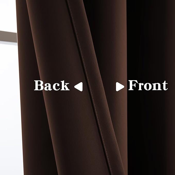 IGEMAEVE Blackout Curtains 108 Inch Length 2 Panels Set, Rod Pocket Energy - Image 4