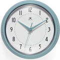 Infinity Instruments Retro 9.5 Inch Round Indoor Wall Clock, Baby Blue by InfinityInstruments