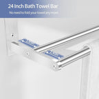 Towel Racks for Bathroom Wall 24 Inch, 3 Tier Bathroom Towel Shelf - Image 3