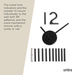 Umbra Blink Modern DIY 3D Wall Clock, Frameless Large Decorative Wall Clock - Image 5