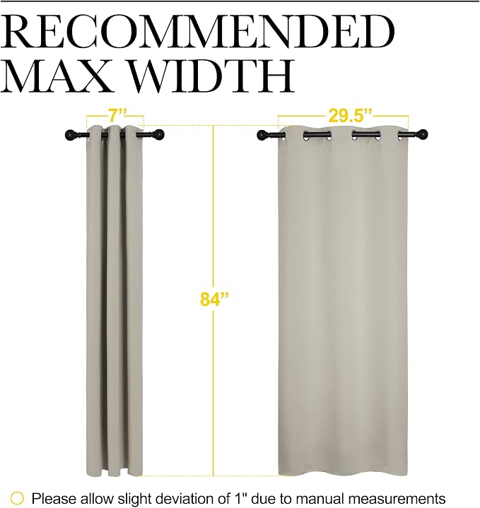 NICETOWN Blackout Curtains for Bedroom, Thermal Insulated Curtains & Drapes - Image 7