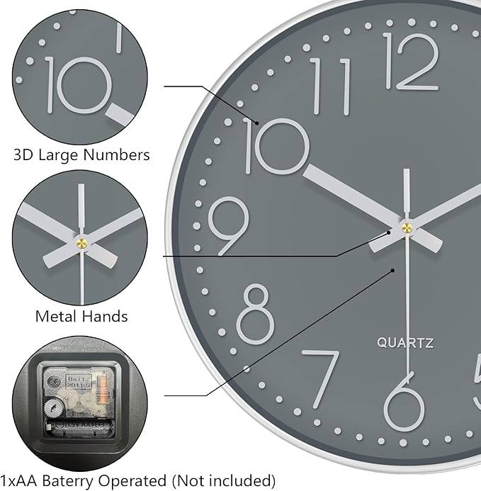 Modern Silent Wall Clock - Image 6