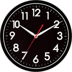 AKCISOT Wall Clock Modern Black Silent Non Ticking Wall Clocks Battery Operated - Image 2
