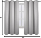 LEMOMO Light Grey Blackout Curtains 42 x 63 Inch Length/Set of 2 Curtain - Image 8