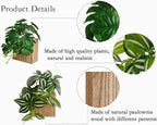Wood Wall Planter Vase with Artificial Plants Wall Decor, Small Wall Hanging - Image 3