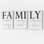GUBIYU Home Family Wall Decor, Dining Room Kitchen Decor Set of 3 Inspirational by GUBIYU