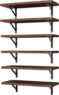 YGEOMER Brown Floating Shelves for Wall, 16.5 Inch Farmhouse Wall Shelves for by YGEOMER