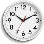 DAXSMY Wall Clock Small Analog 8 Inch Silent Non Ticking Battery Operated by DAXSMY
