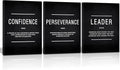 KAWAHONE Motivation Wall Poster Framed, Inspirational Leader Confidence by KAWAHONE