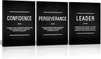 KAWAHONE Motivation Wall Poster Framed, Inspirational Leader Confidence by KAWAHONE