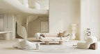 Dimoon 394''x23.6'' Cream Skin Peel and Stick Wallpaper Contact Paper Modern - Image 6