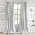 MIULEE Back Tab Light Blocking Curtains 108 Inch Long 2 Panels Set by MIULEE