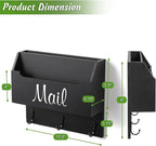DRASTAR Mail Organizer Wall Mounted, Wooden Mail Sorter & Key Holder - Image 3