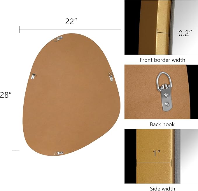 WallBeyond Asymmetrical Mirror, Irregular Wall Mirror, Unique Wall Mirrors - Image 6