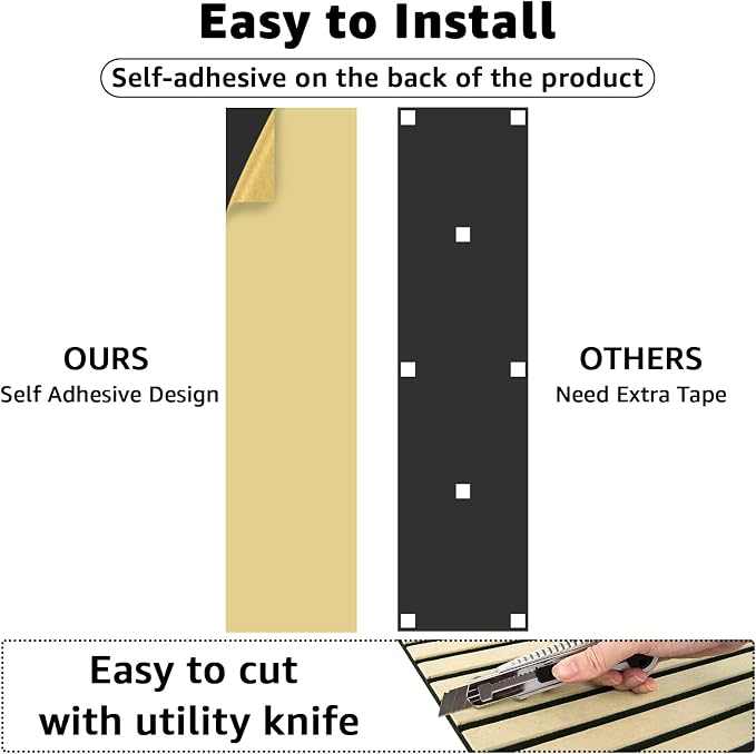 Art3dwallpanels 10 Pack Acoustic Panels, Self Adhesive High Density Sound - Image 2
