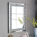 QMDECOR Crystal Crush Diamond Rectangle Silver Mirror - Image 3
