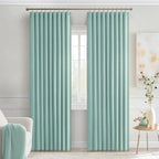 MIULEE Aqua Back Tab Blackout Curtains 72 Inches Long 2 Panels Set - Image 9
