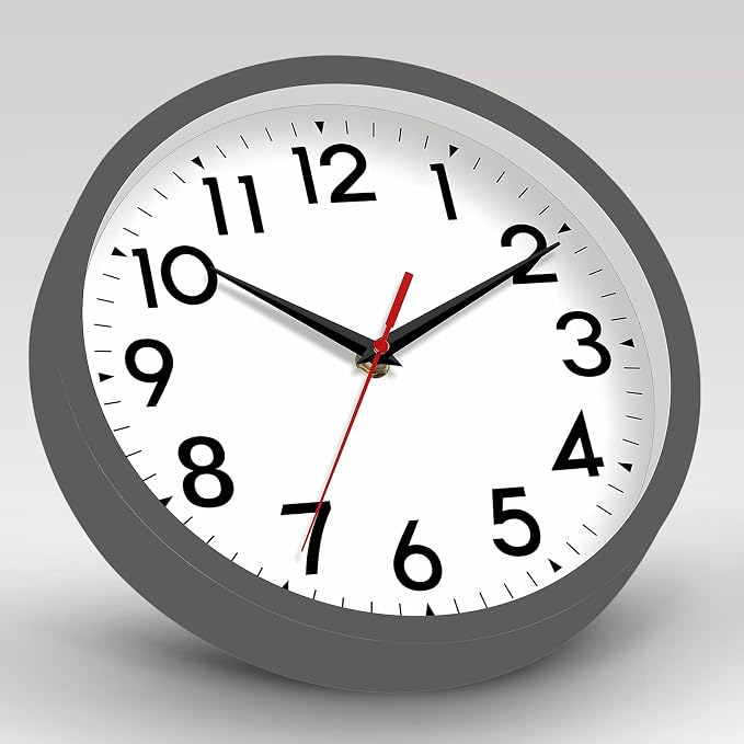 DAXSMY Wall Clock Small Analog 8 Inch Silent Non Ticking Battery Operated - Image 7