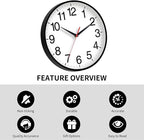 Rohioue 16 Inch Wall Clock Modern Battery Operated Silent Non Ticking Large - Image 4